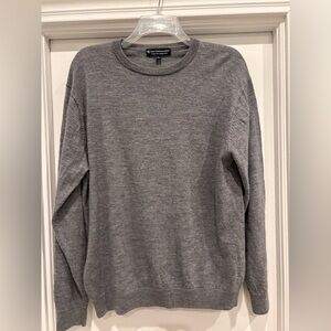 Hart Schaffner Marx Men's Classic Gray Merino Wool Crewneck Sweater